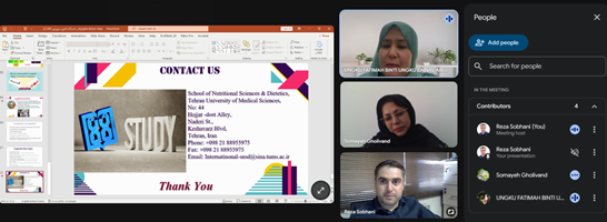 توسعه همکاری‌های علمی بین‌المللی دانشکده علوم تغذیه و رژیم شناسی و دانشگاه پوترای مالزی کلید خورد